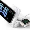 Lamicall Wireless Charging Station for MagSafe - 3 in 1 Wireless Foldable Charger Stand for Apple Multiple Devices for iPhone 17 16 15 14 13 Pro Max Air, Apple Watch Ultra 11 10 SE, Airpods 4 Pro 3 (Snow White)