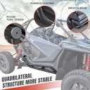 Nerf Bars Rock Sliders Heavy Duty Steel for Polaris RZR PRO XP 20-25, Tree Kickers Side Steps Combined Side Bumper for Polaris RZR PRO XP/PRO R/Turbo R/Pro S 2020-2025 Accessories (2 Seat)