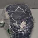 jinchan Curtains Navy Blue Drapes Living Room Curtain Embroidered Window Treatment Bedroom 84 inch Trellis Pattern Window Drapes Ring Top Casual Weave Linen Textured Grommet Curtain Set 1 Pair