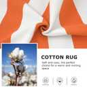 IOHOUZE Fall Door mat 3x5 Ft Orange White Striped Area Rug Washable Front Porch Rug Striped Door Mat Outside Entrance Entryway Doormat for Fall, Halloween, Thanksgiving Porch Decor