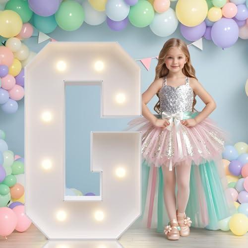 JoyMuse Marquee Letters 3 Feet Tall, Light Up Letters 3FT with Lights, Large Letters for Party, Letter G Light Up Letters for Graduation Proposal Wedding Birthday Homecoming Decorations