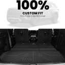 LASFIT Trunk Mat with Backrest Mat for Chevrolet Chevy Traverse 2024-2026 & GMC Acadia 2024-2026 & Buick Enclave 2025-2026, All Weather TPE Custom Fit Cargo Mat Trunk Liner with Backrest Mat, Black