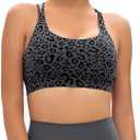 RUNNING GIRL Sports Bras for Women,Padded Sports Bra Tank Top Sexy Crisscross Back High Impact Longline Workout Yoga Bra (Gray, XXXL)