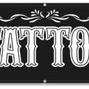 Tudomro 2x4 Feet Tattoo Banner Sign Fabric Polyester with Grommets Tattoos Advertising Banner for Outdoor Business and Events Publicity