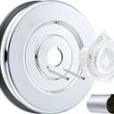 Enhon Tub and Shower Trim Kit, Shower Trim Compatible with Moen Chateau T470 Single Handle Tub/Shower Standard Valve, Escutcheon Screws Tube and Handle(Chrome, Knob)