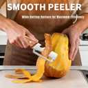 2 x Multi-Functional Vegetable Peeler for Kitchen, with Ergonomic Non-Slip Handle, Good Sturdy, 2 in 1 Fruit Peeler and Bottle Opener, best for potato, vegetable, apple, carrot and more(2pcs)