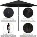 Blissun 10FT Outdoor Patio Umbrella, Outdoor Table Umbrella, Yard Umbrella, Market Umbrella with 8 Sturdy Ribs, Push Button Tilt and Crank