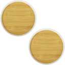 LAMU 2 Pack Lazy Susan Organizer, 10'' Lazy Susan Turntable for Cabinet, Table Top, Refrigerator, Kitchen, Pantry Fridge Organizers and Storage, Rotating Spice Organizer, Oak