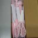 Astercook Knife Set with Block and Sharpener, 22 Piece Kitchen Knife Set Dishwasher Safe, Space-Saving Clear Knife Block with Knives for Everyday Home Cooking Pink