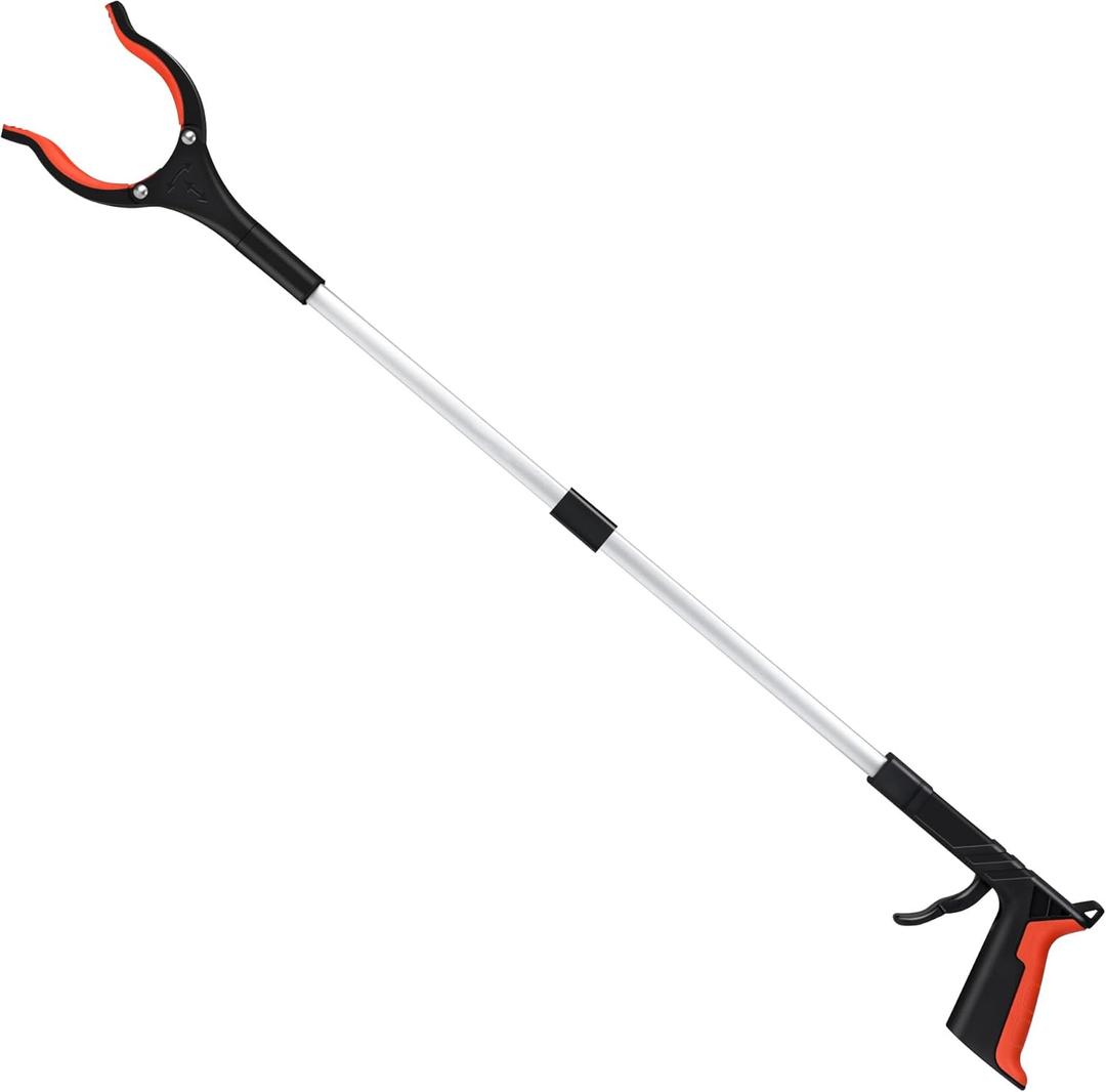 Grabber Reacher Tool, 32" Grabbers for Elderly, Lightweight Extra Long Handy Trash Claw Grabber, Mobility Aid Reaching Assist Tool for Trash Pick Up, Nabber, Litter Picker, Arm Extension (Orange)