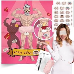 TYHJOY Bridal Shower Games Pin Games, Bridal Shower Engagement Wedding Shower Bachelorette Funny Hilarious Party Games - 36 Stickers,Pack of 3