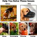 Dog Muzzle for Large Medium Small Dogs, Adjustable Soft Mesh Muzzle to Prevent Biting, Chewing, Barking Vet Recommended, Secure Fit L