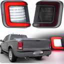 NJSBYL Ram Led License Plate Light OEM Replacement for 2003-2018 D0dge Ram 1500 2500 3500 White Red OLED Rear License Number Plate Tag Tail Lamp 2pcs Smoke lens