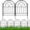 Garden Fence, 11ft(L) X 21in(H) 10 Pack Rustproof Metal No Dig Fence Panels, Garden Fencing Dog Fence Outdoor for Yard, Decorative Fences and Borders, Animal Barrier, Flower Bed, Patio