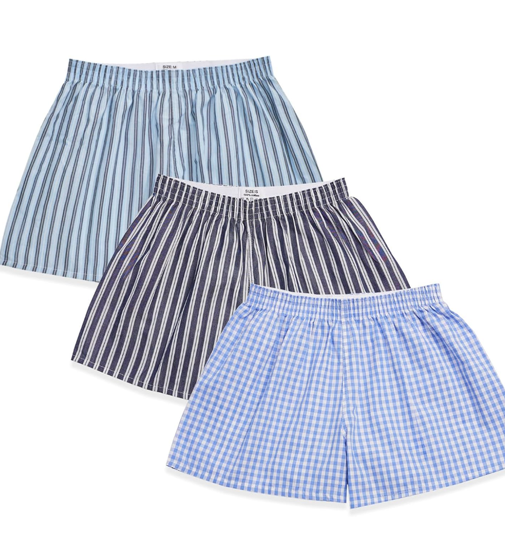 Boxer Shorts for Women Gingham Sleep Y2k Printed Boxers Pj Boxer Short Trendy Checkered Baggy Pj Boxers, XL