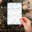 Blue Snowflake Christmas Invitations, Invitation Cards With 25 Sets Envelopes & Invitation Cards For Winter Dinner, Christmas Party, Party Dinner (4" X 6") -A08