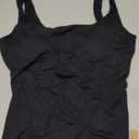 EasyGala Womens Padded Double Lined Tank Tops Square Neck Built in Bra Crop Tops Low Back Wide Strap Fitted Sleeveless Shirts Trendy Going Out 2026 Summer Outfits Black X-Large