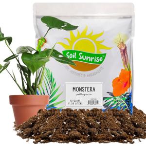 Soil Sunrise Monstera Houseplant Potting Soil Mix (12 Quarts) Custom Blend for Growing and Repotting