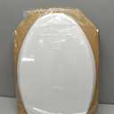 Mayfair Cassel Slow Close Toilet Seat, Easy Clean, Non Slip Premium Wood Seat, Easy Install, Made in USA, Elongated, White