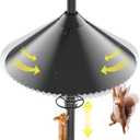 Metal Squirrel Baffle - Squirrel Baffle for Bird Feeder Pole, Upgrade Spring Motion Design for Better Protection, 19 Inch Heavy Duty Guard for Outside Bird Feeder Pole Mount