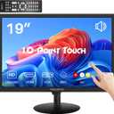 Touchscreen Monitor 19 Inch, 10-Point Multi Touch Screen Monitor 1440900 HD Display with HDMI VGA AV BNC USB Ports, VESA, Build-in Speakers for POS, Office, and Industrial Use