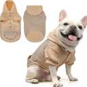 KOOLTAIL Warm Dog Winter Coat for Small Dogs, Waterproof Puppy Jacket with Leash Hole, Cold Weather Pet Vest for Winter, Soft Pet Hoodie Sweater Sweatshirt Clothes for Puppy Cats Girls Boys Beige M