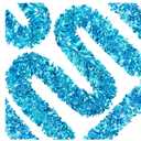 66 Ft Christmas Tinsel Garland Thick Tinsel Garland Xmas Tree Decorations Metallic Tinsel Twist Garland for Christmas, Birthday, Party Decor Indoor Outdoor Party Supplies (Sky Blue)