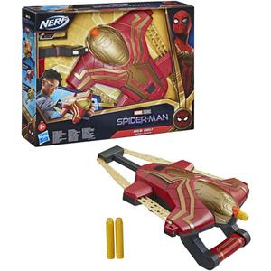 Spider-Man Marvel Web Bolt NERF Blaster Toy for Kids, Movie-Inspired Design, Includes 3 Elite Nerf Darts, Ages 5 and Up