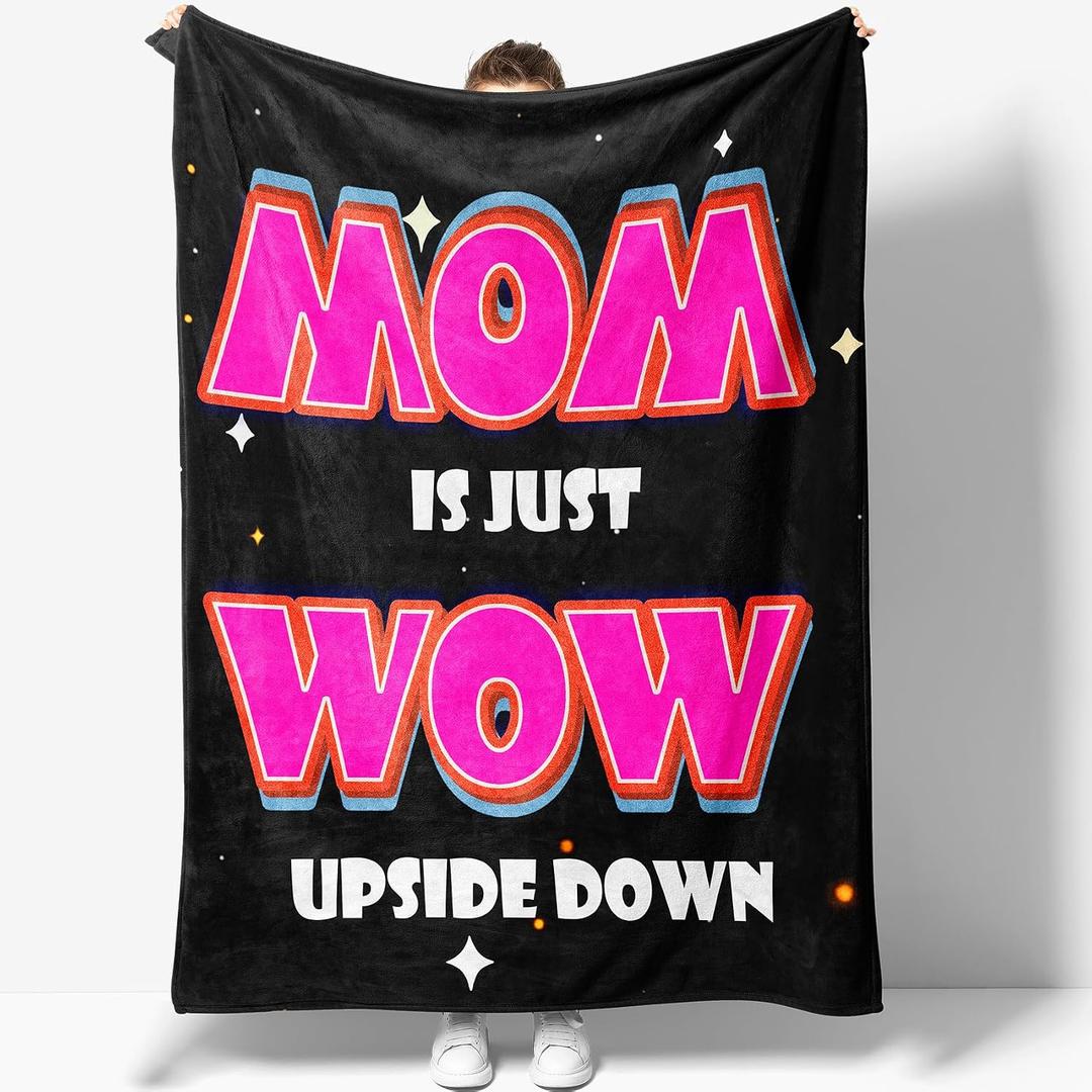 Mom Gifts for Women, Birthday Gifts for Mom, Heartwarming Mom Gifts, Mom Blanket Throw for Napping Travel Camp, Mom Gifts Soft Flannel Throw Blanket for Bed Couch 50"X60"
