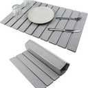 Large Stone Drying Mat for Kitchen Counter Diatomaceous Earth Collapsible 24L*16WSuper Heat Resistant Mats, Quick Absorbent Dish Drying RackLight Gray