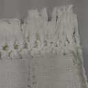 ZeeMart Macrame Style Boho Table Runner, Ivory Table Runners 90 Inches Long, Farmhouse Woven Home Decor, 12x90 Inch (12x98 Tassel Included), Ivory