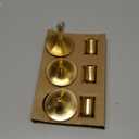 Candlestick Holders, Gold Metal Taper Candle Holders Set of 3, Handmade Heavy Base Brass Vintage Modern Decorative Table Centerpiece for Candlelight Dinner, Fireplace Mantel Wedding Housewarming Dcor