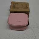 Small Makeup Bag Travel Train Case with Mirror and Light Mini Travel Make up for Women Train Case Cosmetic Organizer 3 Adjustable Brightness Toiletry Bag Portable Artist Storage (Pink)