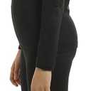 ViCherub Girls Thermal Underwear Set for Kids Long Johns Fleece Lined Base Layer Top & Bottom Cold Winter Thermals (Black, XL)
