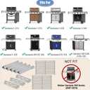 Stainless Steel Grill Grates with 66032 Flavorizer Bars for Weber Genesis II Grill Parts GS4,66095 Cooking Grates 66795 Heat Deflector Replacement Parts for Weber Genesis ii E-310 E-315 S-335