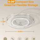 LAMU 2 Pack Lazy Susan Organizer 9.25 inch Lazy Susan Turntable for Cabinet, Rotating Spice Organization for Cabinet, Kitchen, Table Top, Countertop, Pantry Fridge Organizers and Storage, Clear