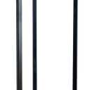 MyGift 36 Inch Tall Plant Stand Indoor - Modern Triangular Corner Plant Stand, Large Torched Wood and Black Metal Frame Plant Pot Pedestal Holder