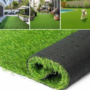 High-Density Artificial Turf Grass 4FT x 6FT, 1.38" Realistic Fake Lawn Rug, Durable Synthetic Grass with Drainage Holes for Outdoor Landscaping, Yard, Garden, Patio
