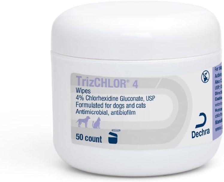3 x TrizCHLOR 4 Wipes for Dogs and Cats, 50 Count
