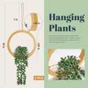 Der Rose 2 Pack Boho Wall Decor Fake Plants 15" Hanging Artificial Succulents Plants for Bohemian Living Room Bathroom Accessories