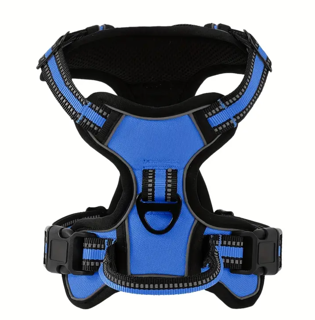 No-Pull Pet Harness with 2 Leash Clips Adjustable Soft Padded Dog Vest Reflective No-Choke Pet Oxford Vest with Easy Control Handle for Small Dogs S