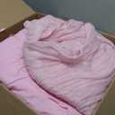Extra Large Outdoor Picnic Blanket with Table Runner and Floor Pillow Cushion for Picnic Wedding Birthday Baby Shower Backyard (91 x 71'',Pink,6-Person)