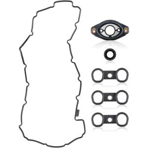 11127552280 Engine Valve Cover Gasket Set 2007-2013 Compatible with 328i Compatible with 528i Compatible with X3 Compatible with X5 Compatible with Z4 2.0/3.0L 11127559699