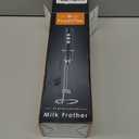 MF02 Rechargeable Milk Frother Handheld Foam Maker with Stainless Whisk for Cappuccino, Latte, Bulletproof Coffee, Keto Diet, Protein Powder, Matcha (Black)