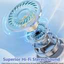 2 x Wireless Earbuds Bluetooth 5.3 Headphones, X87 Waterproof Stereo Ear Buds with Microphone, in-Ear Earphones with LED Power Display for iPhone/Andriod Cell Phone/Work/Sports, 40H Playtime