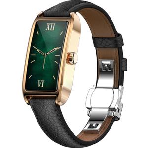 Fitness Trackers for Women Dainty Smart Watch Fitness Watch with Multiple Sport Modes Sleep Monitoring Heart Rate Monitor Step Counter Female Health for Android iOS (gold-black)