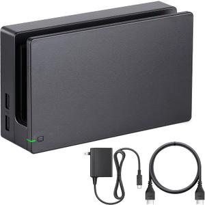 TV Dock Station for Switch - 3 in 1 Replacement TV Base Docking Station Set with Upgraded IC Module, Charger, HDMI Cable Accessories for Switch Console - Not for Switch 2