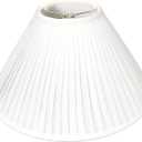 Royal Designs "Coolie Empire Side Pleat Basic Lamp Shade, White, 7"" x 20"" x 12.5""" (BS-727-20WH)