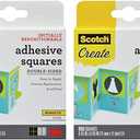 Scotch Adhesive Squares, Repositionable, White, 850 Squares/Pack (Pack of 2)