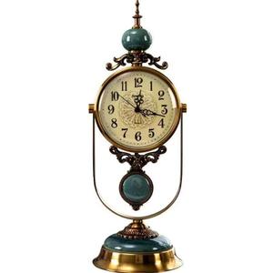 Vintage Fireplace Mantel Clock - Silent Decorative Clock with Antique Pendulum | Battery Powered | Perfect for Living Room/Bedroom/Office/Fireplace Decor (6"15")